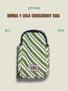 Bimba y Lola Olive & White Crossbody Bag
